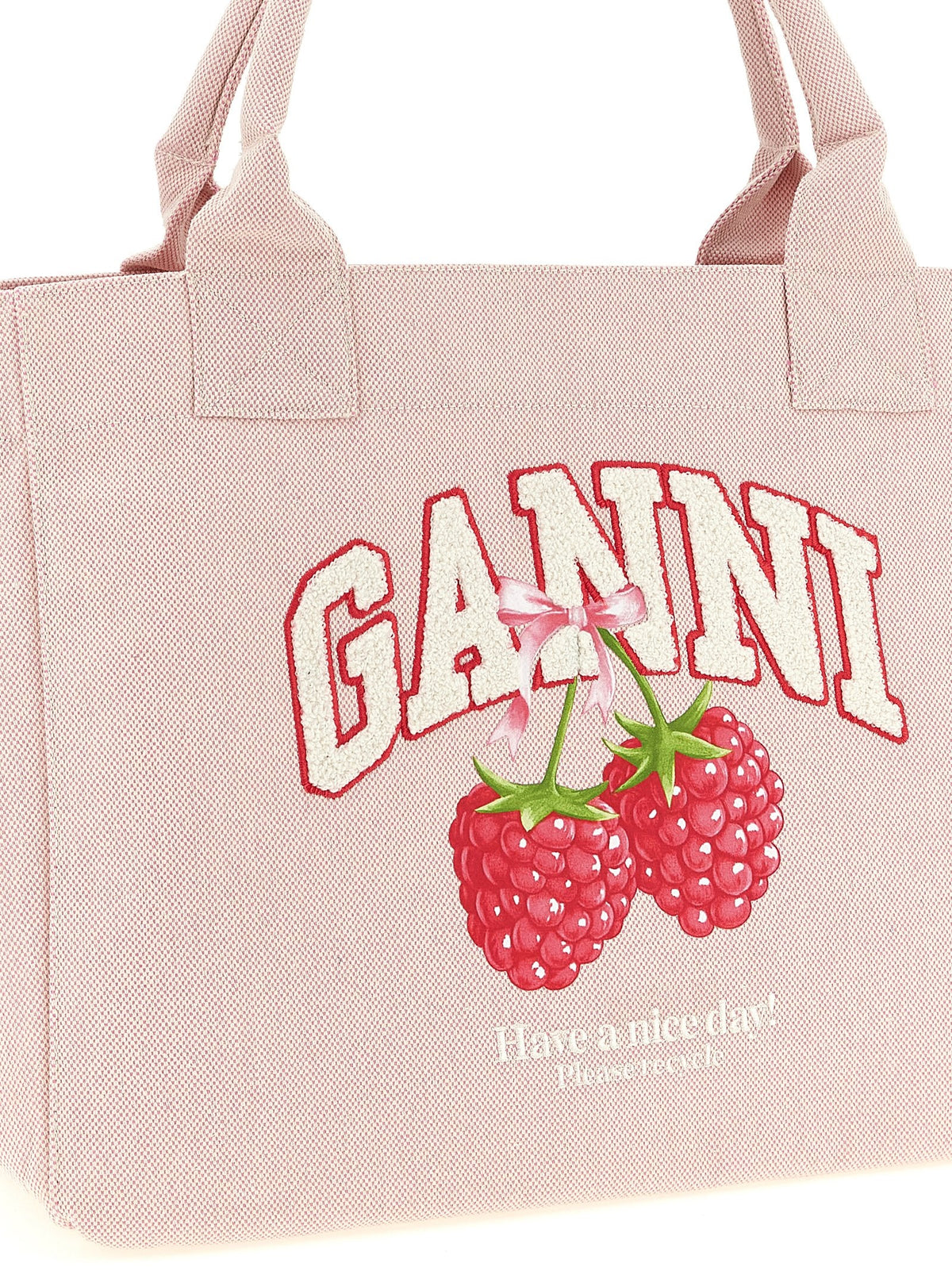 GANNI - Medium 'Raspberry' shopping bag