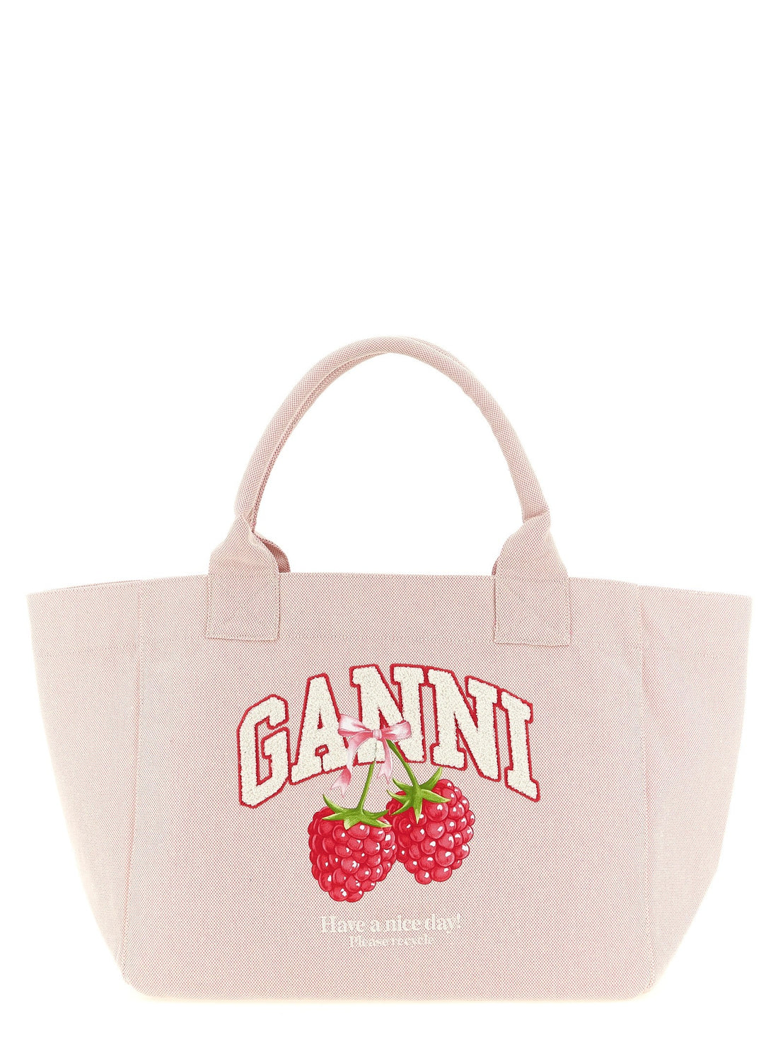GANNI - Medium 'Raspberry' shopping bag Pink U