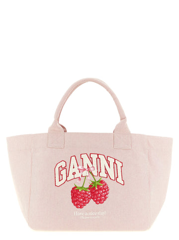 GANNI - Medium 'Raspberry' shopping bag
