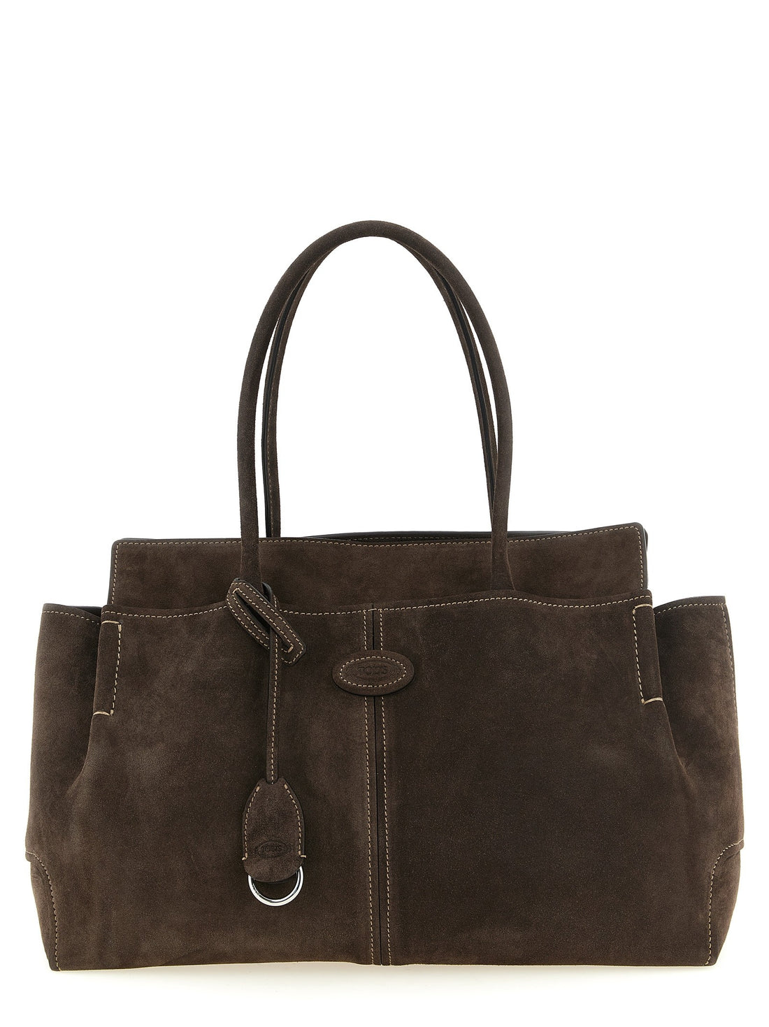 TOD'S - Medium suede shopping bag Brown U
