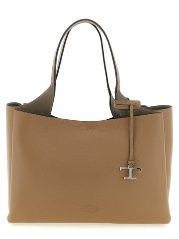 TOD'S - Medium 'T Timeless' shopping bag Brown U