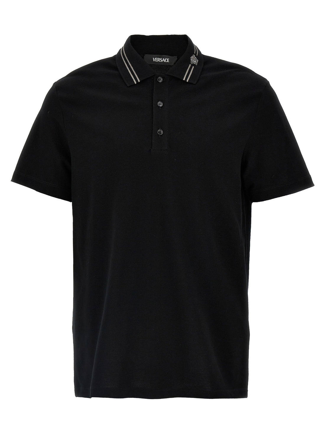 Versace - 'Medusa embroidery' polo shirt Black L
