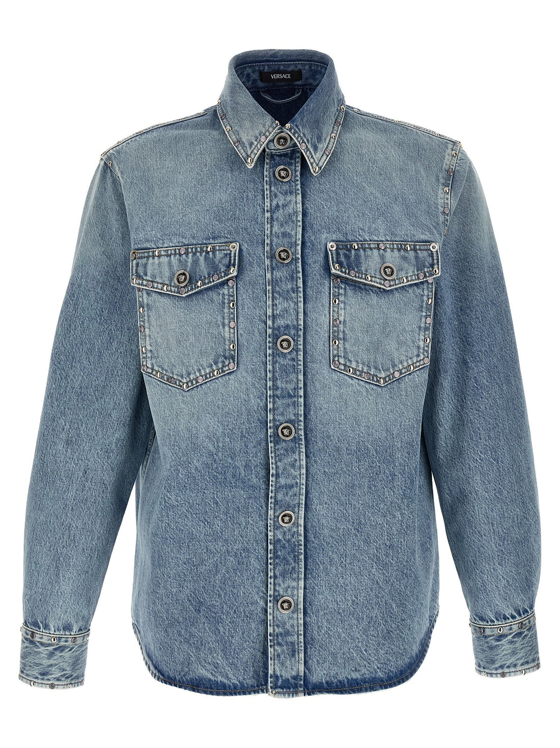 Versace - 'Medusa' shirt Light Blue