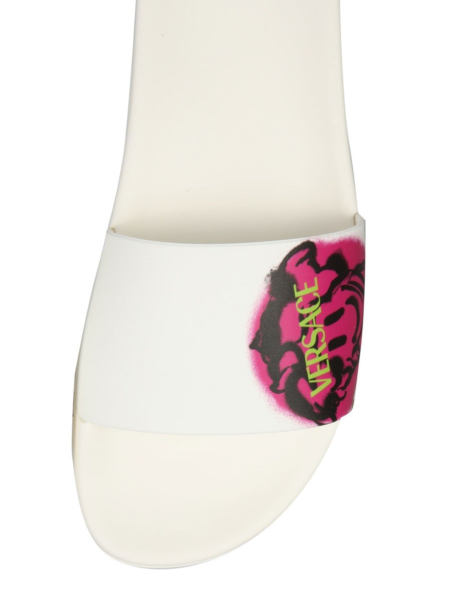 MEDUSA SMILEY SLIDE SANDALS