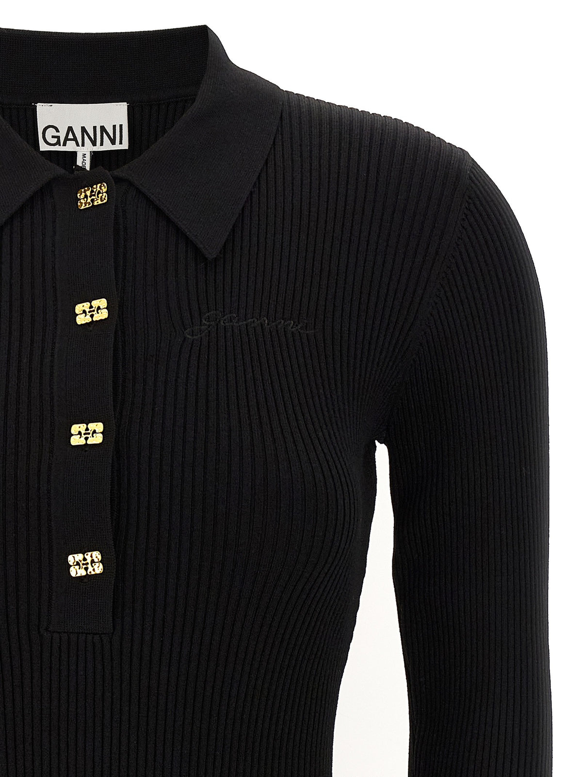 GANNI - 'Melange Rib Knit Mini' dress