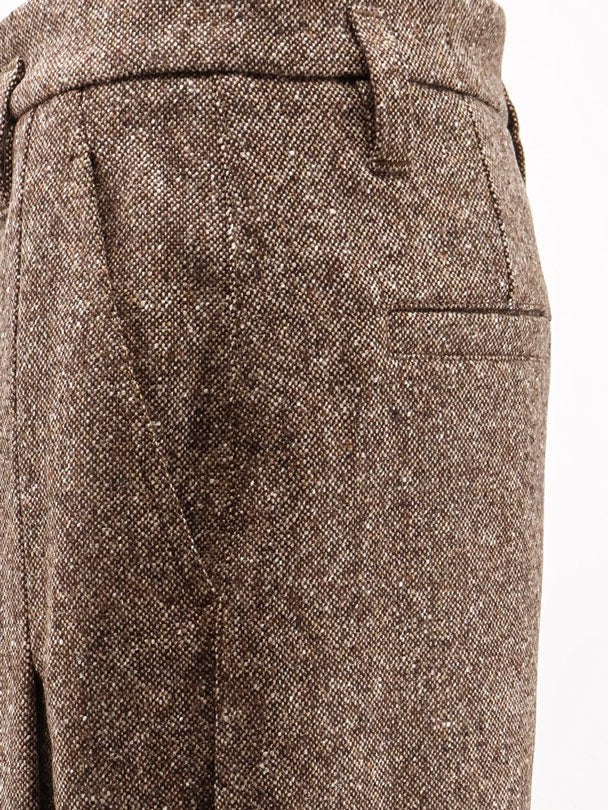 Brunello Cucinelli - Mélange wool blend trousers