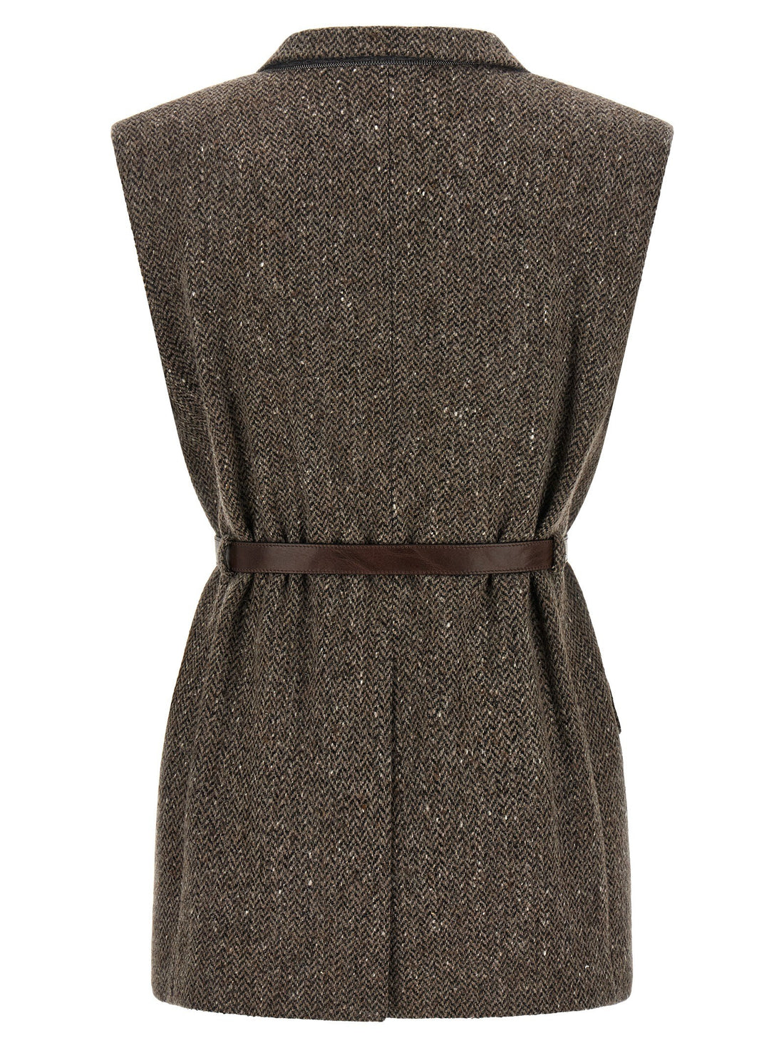 Brunello Cucinelli - Mélange wool vest Brown