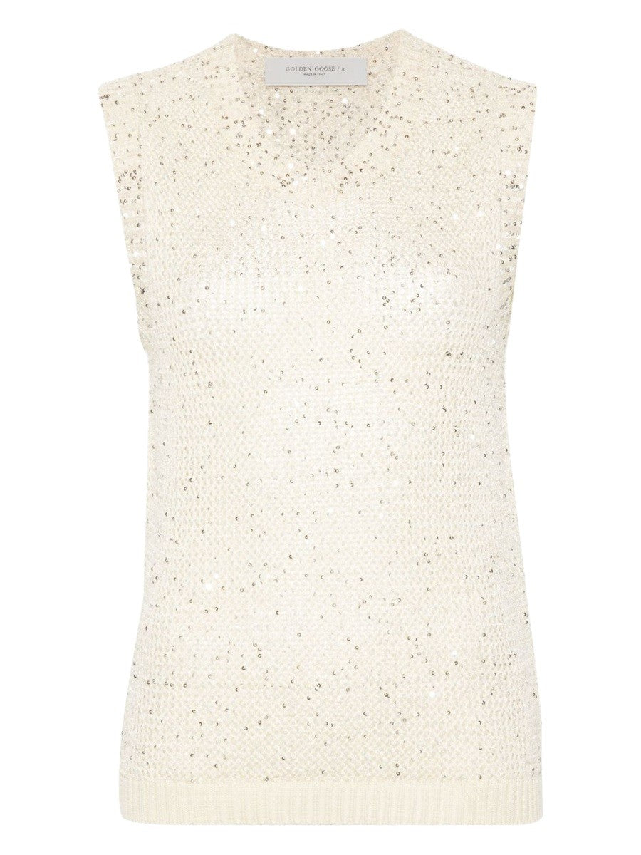 Golden Goose Golden Goose - "MELYSSA" TOP WITH SEQUINS