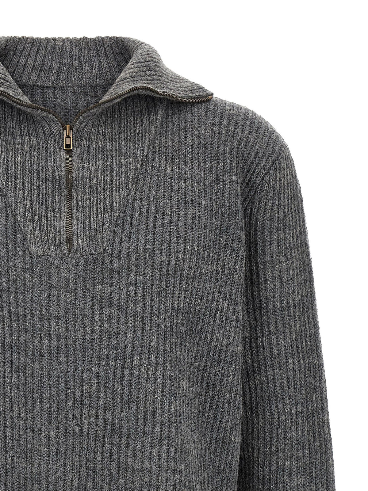 Maison Margiela - Ribbed linen and wool blend sweater mending-sweater_038c0854-9ca7-4758-8fbe-8271bd7448bb