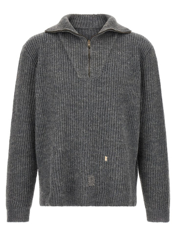Maison Margiela - Ribbed linen and wool blend sweater mending-sweater_275b215a-d5d3-4ba2-af57-a08adbfa89bd