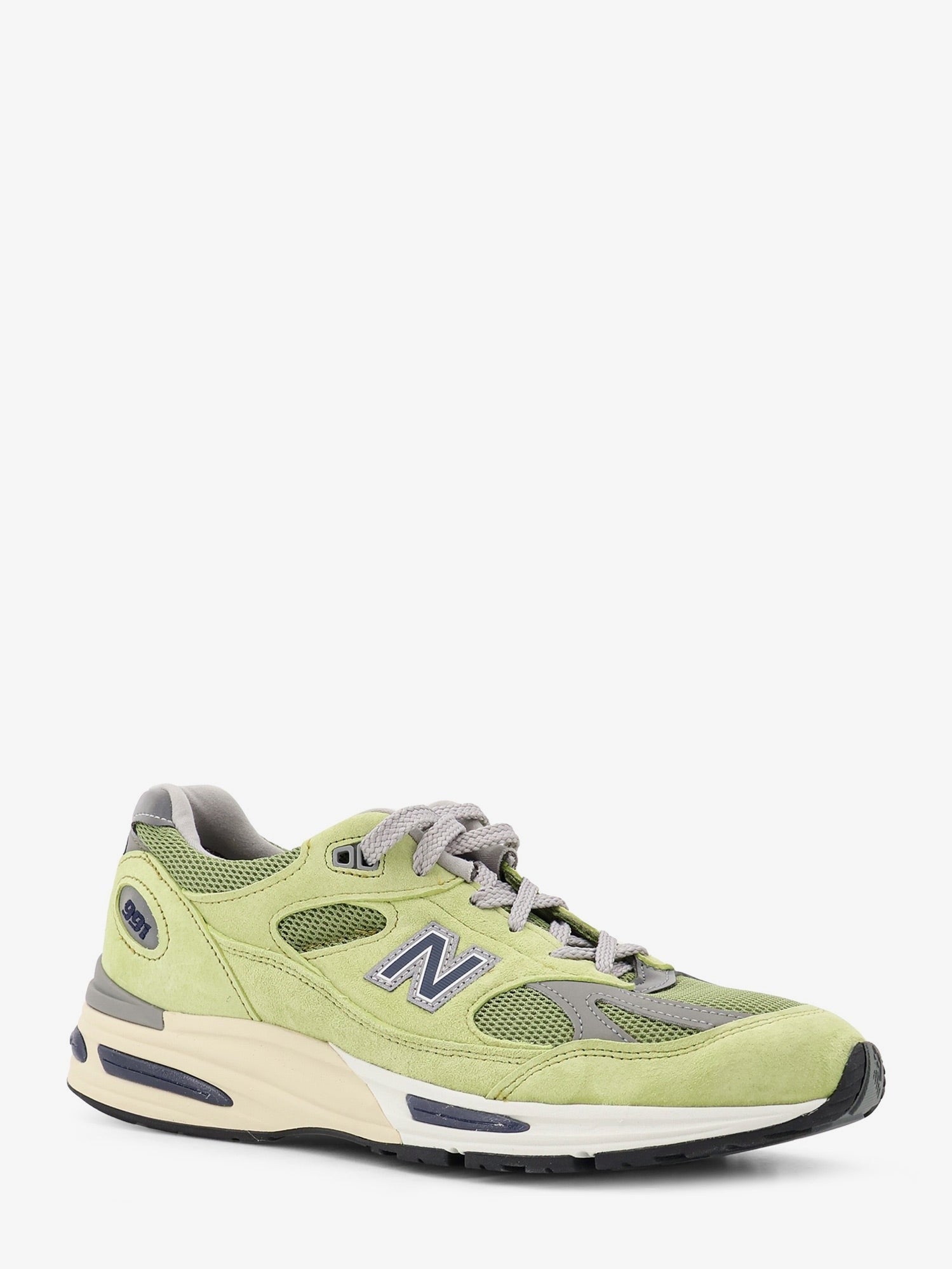 New Balance - Mesh and suede sneakers with side logo