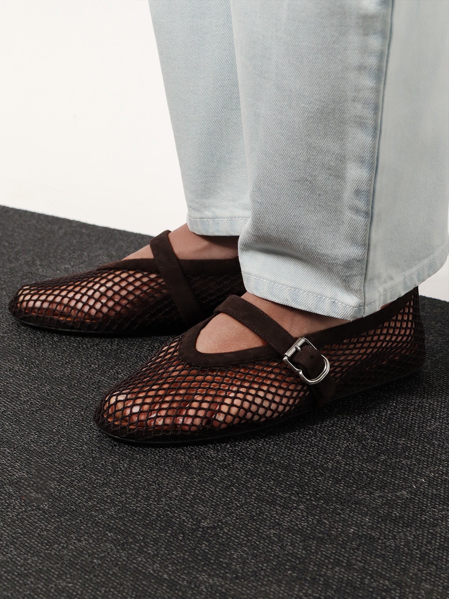 ALAIA - Mesh Ballet Flats