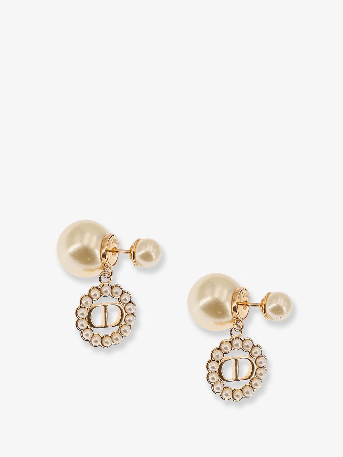 Metal Dior Tribales earrings with gold finishes