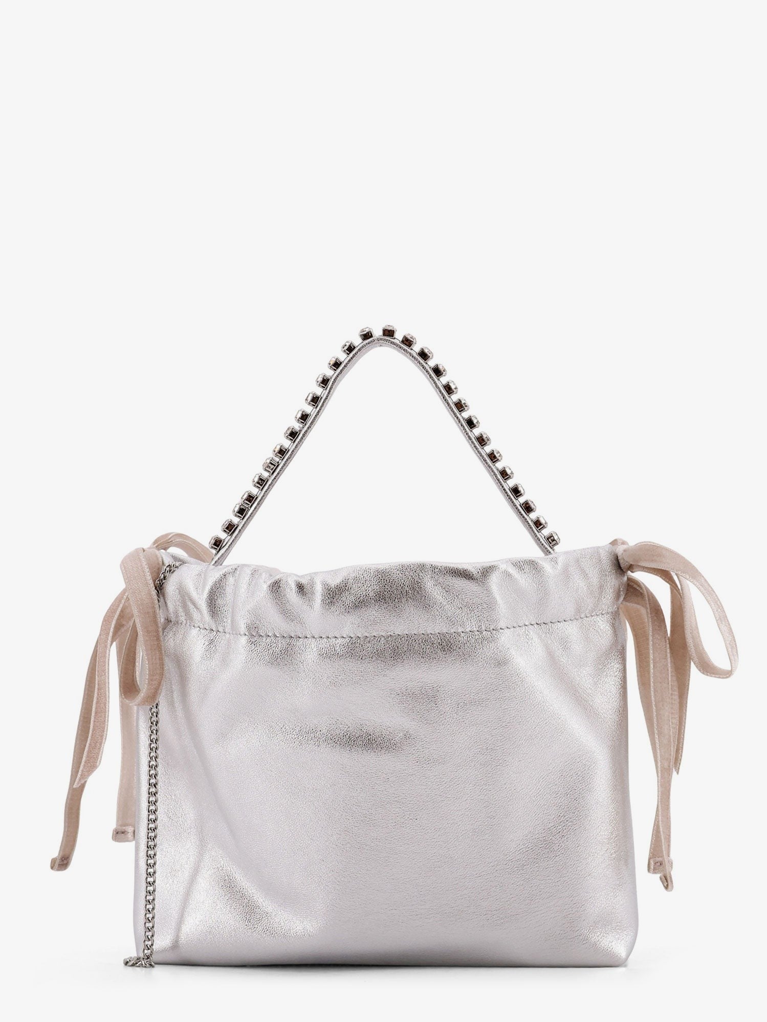 Metallic leather crossbody bag