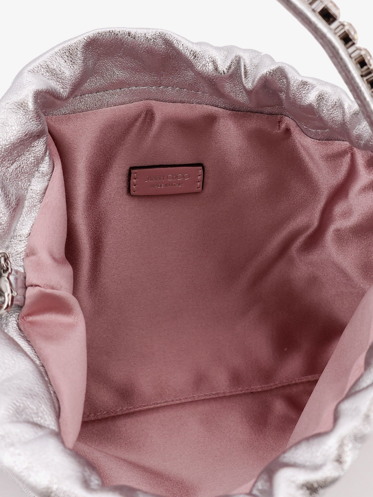 Metallic leather crossbody bag