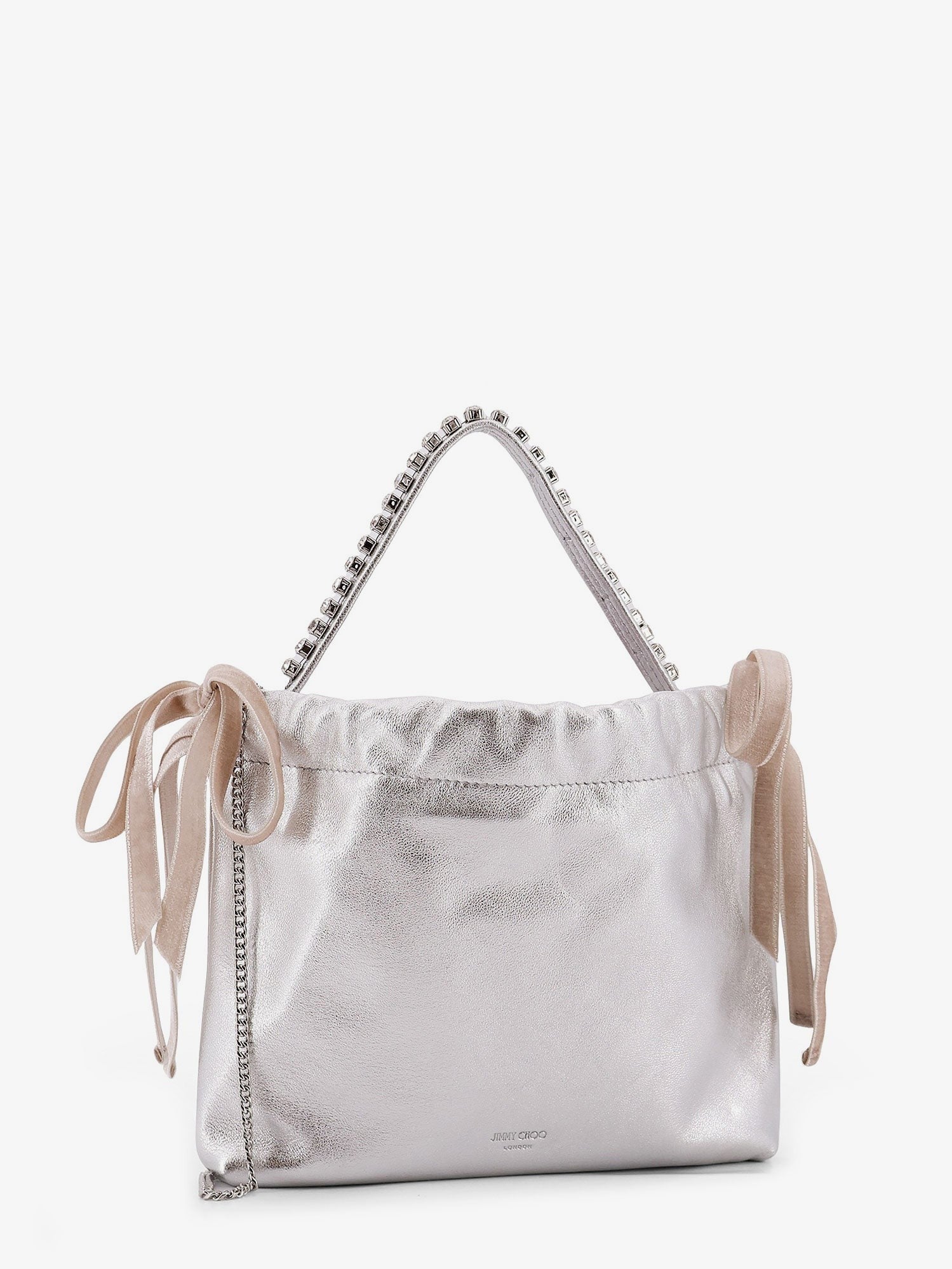 Metallic leather crossbody bag