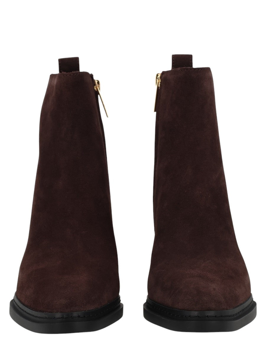 MICHAEL BY MICHAEL KORS - STIVALE "LEX" michael-by-michael-kors-lex-suede-ankle-boots-chocolate-front-jpg