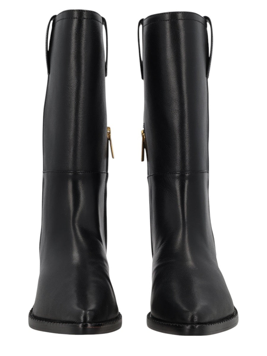 MICHAEL BY MICHAEL KORS - STIVALE "FARREN" michael-kors-farren-leather-mid-calf-boots-black-front-jpg