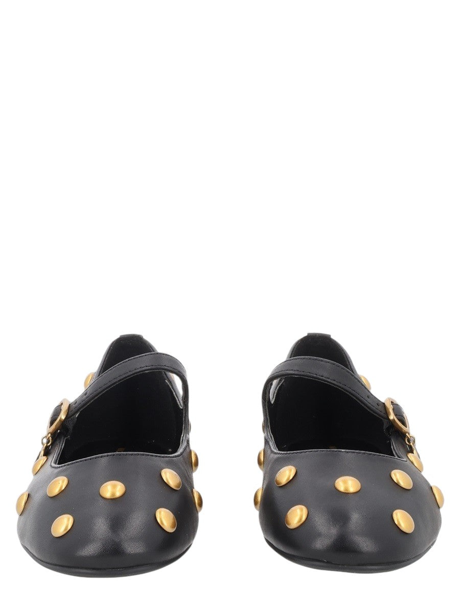 MICHAEL BY MICHAEL KORS - BALLERINA "NELLIE FLEX" michael-kors-nellie-flex-studded-leather-ballet-flats-black-front-jpg
