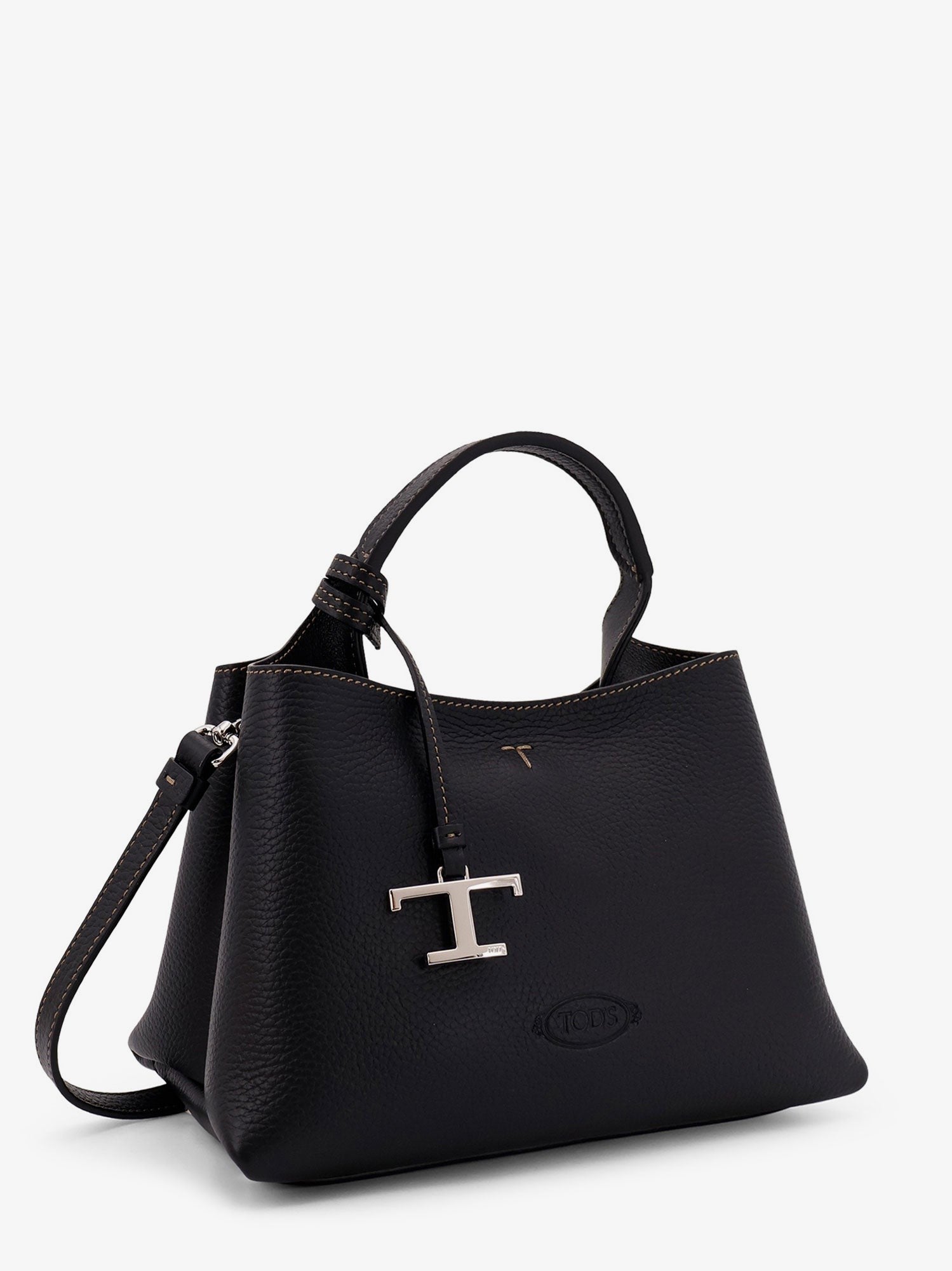 TOD'S - Micro leather crossbody bag with iconic stitching on the front