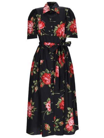 MIDI DRESS WITH "BOUQUET" PRINT midi-dress-with-bouquet-print