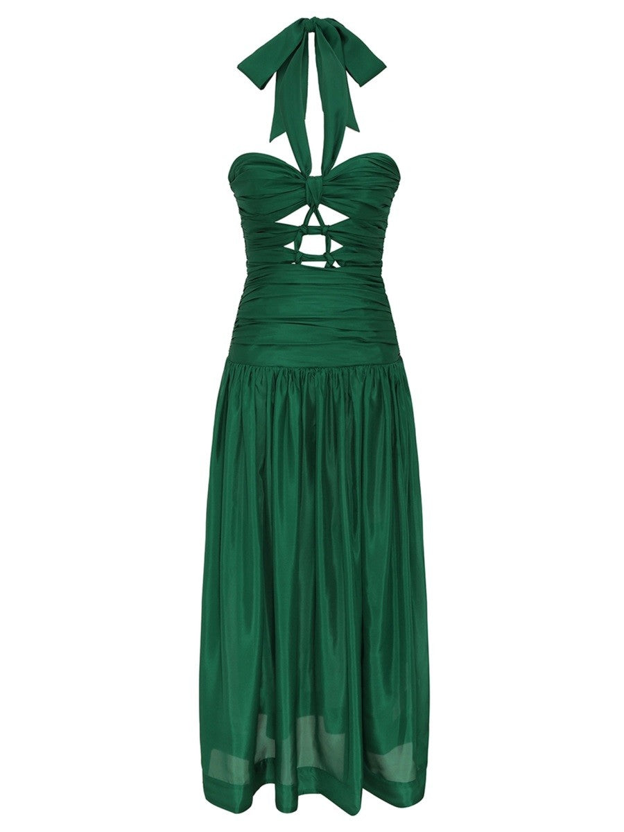 ZIMMERMANN - MIDI DRESS WITH KNOTS "DAYLIGHT"