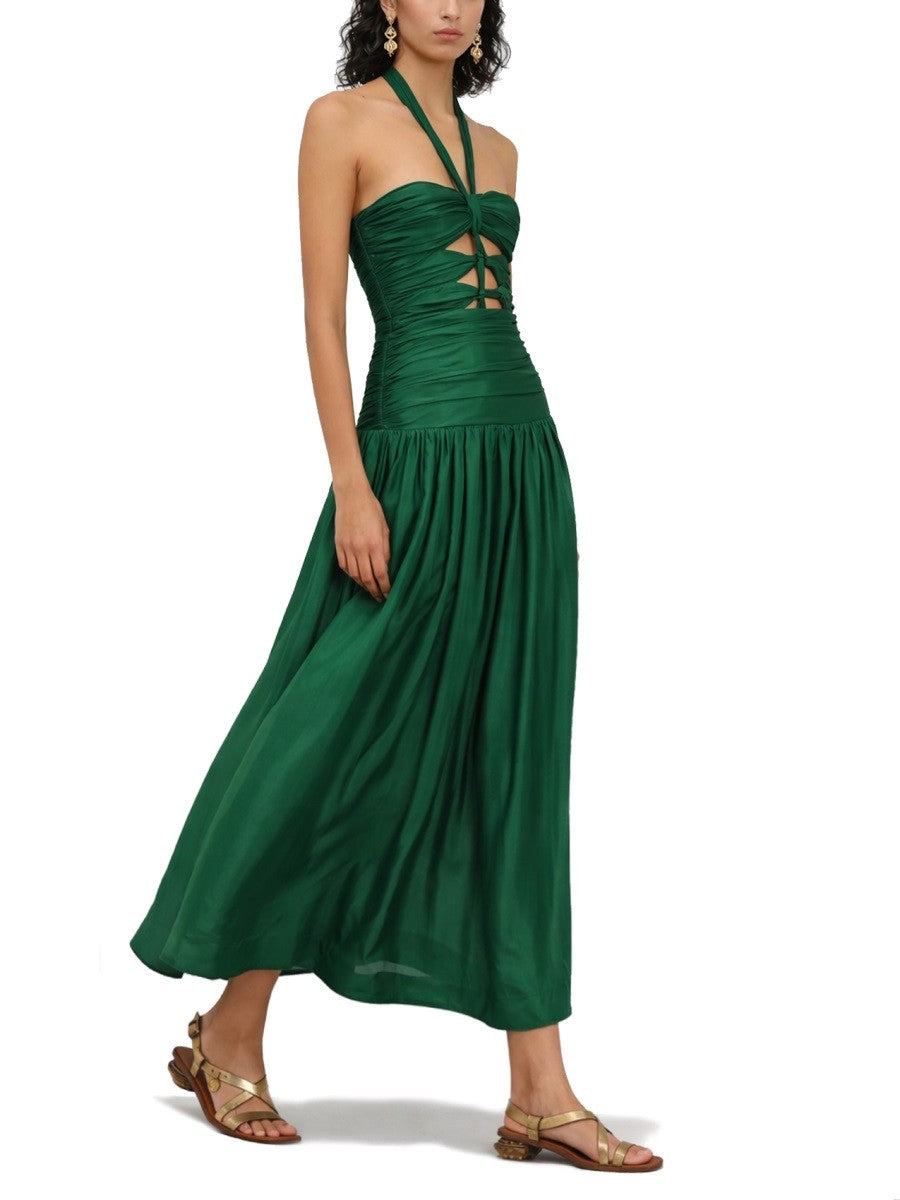 ZIMMERMANN - MIDI DRESS WITH KNOTS "DAYLIGHT"