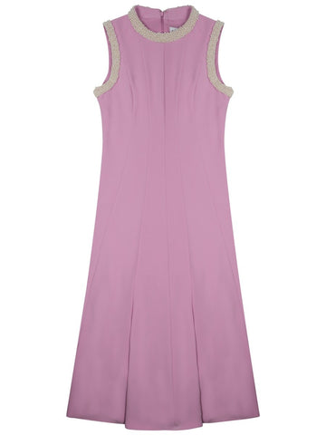 MIDI DRESS WITH PEARLS