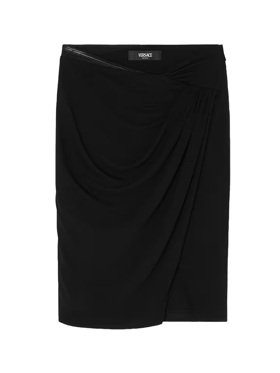 MIDI SKIRT WITH ASYMMETRICAL HEMLINE