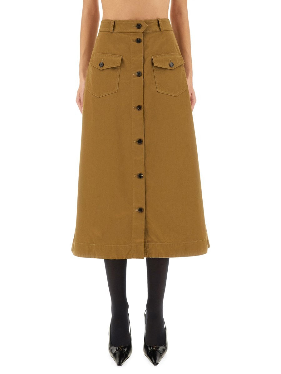 MIDI SKIRT WITH BUTTONS