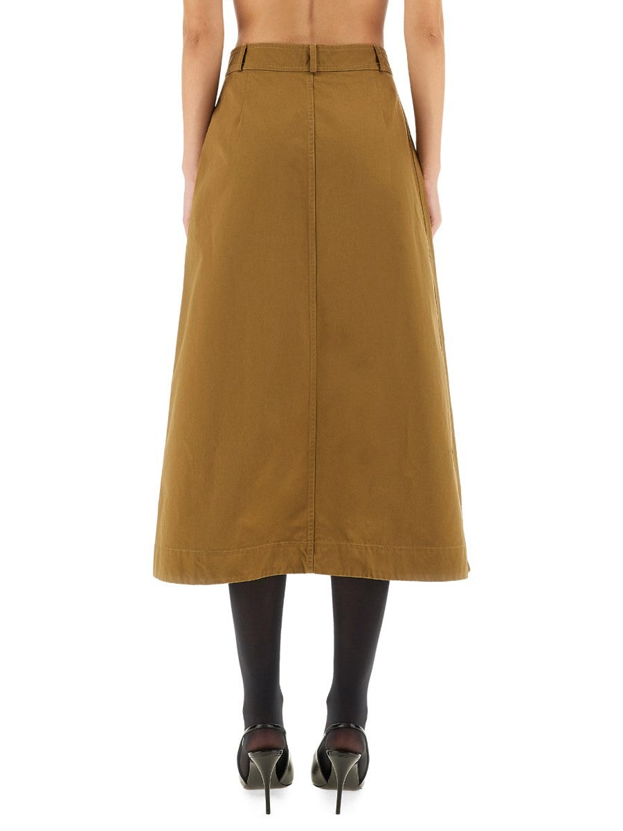 MIDI SKIRT WITH BUTTONS