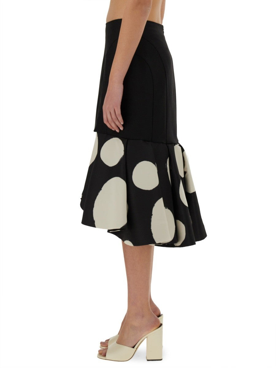NINA RICCI - MIDI SKIRT WITH DOUBLE RUFFLES