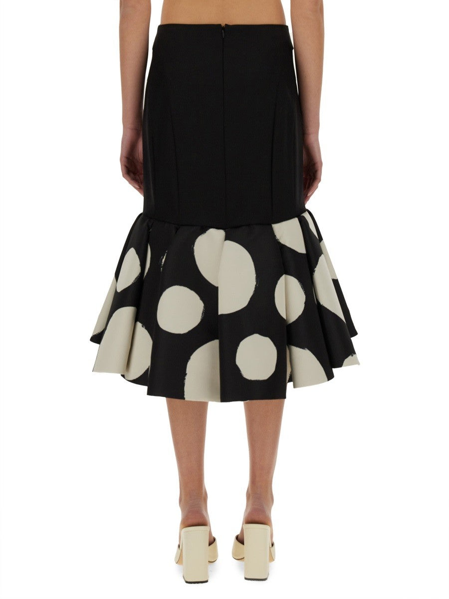 NINA RICCI - MIDI SKIRT WITH DOUBLE RUFFLES