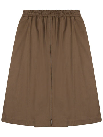 MIDI SKIRT WITH FRONT ZIPPER