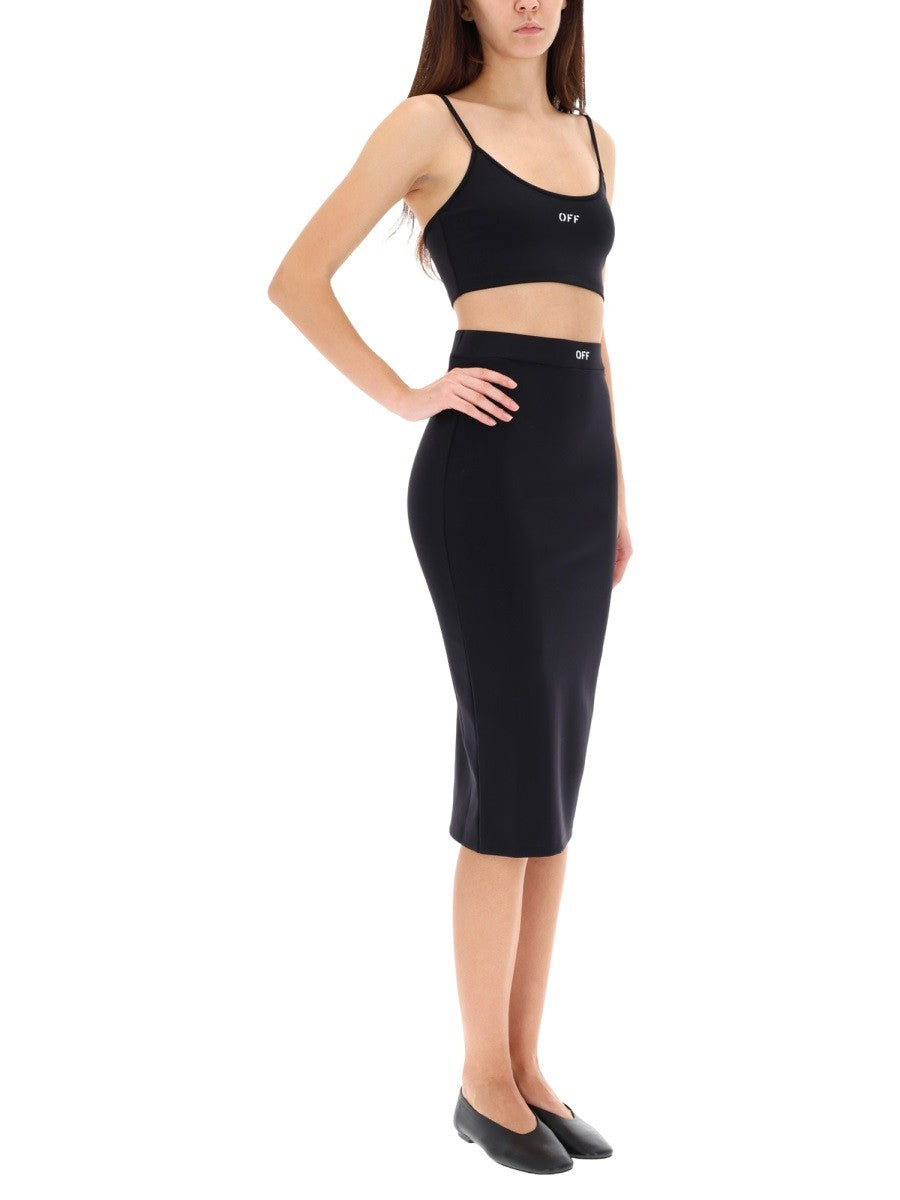 MIDI SKIRT WITH LOGO