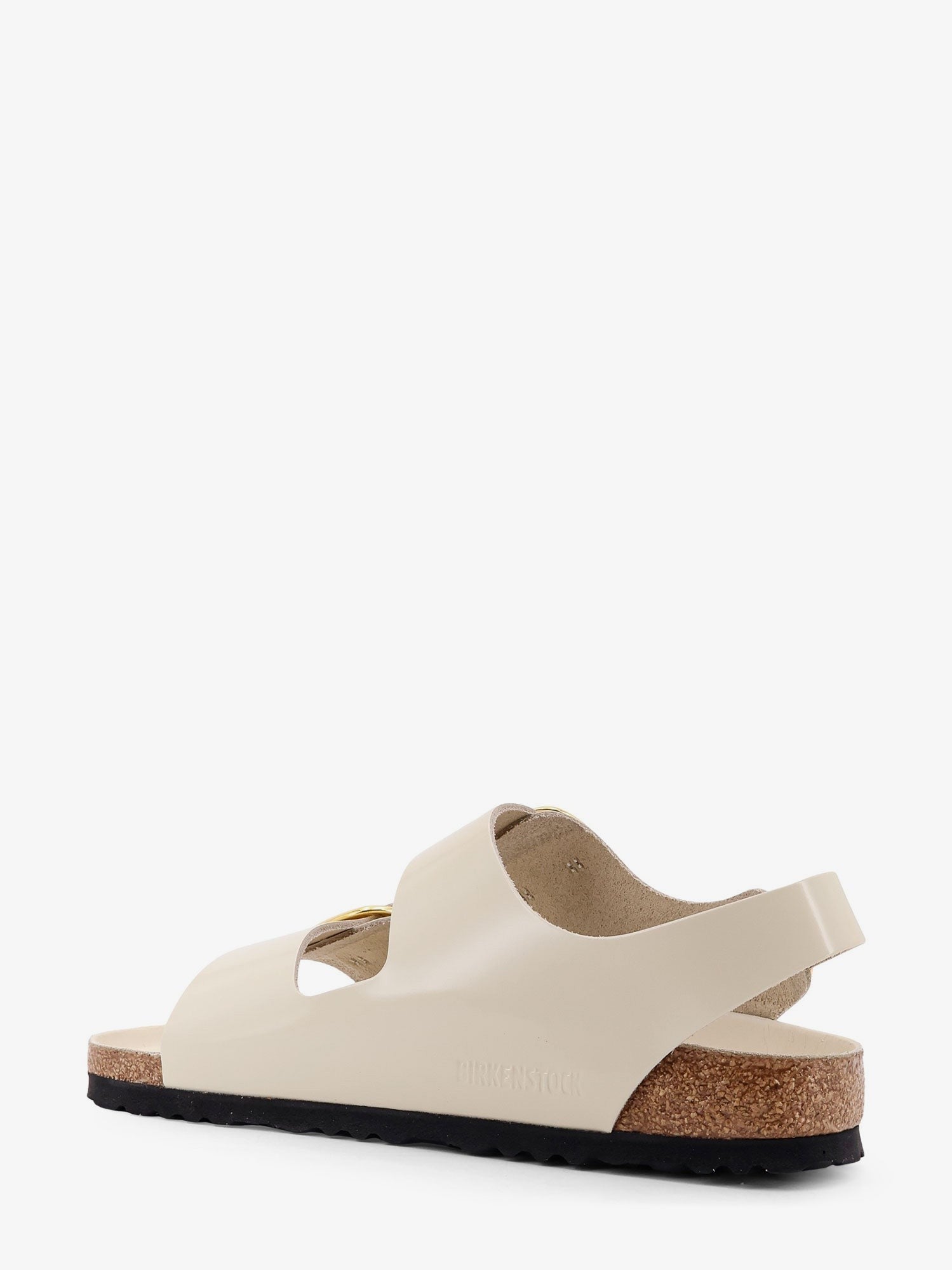 Milano big buckle patent leather sandals