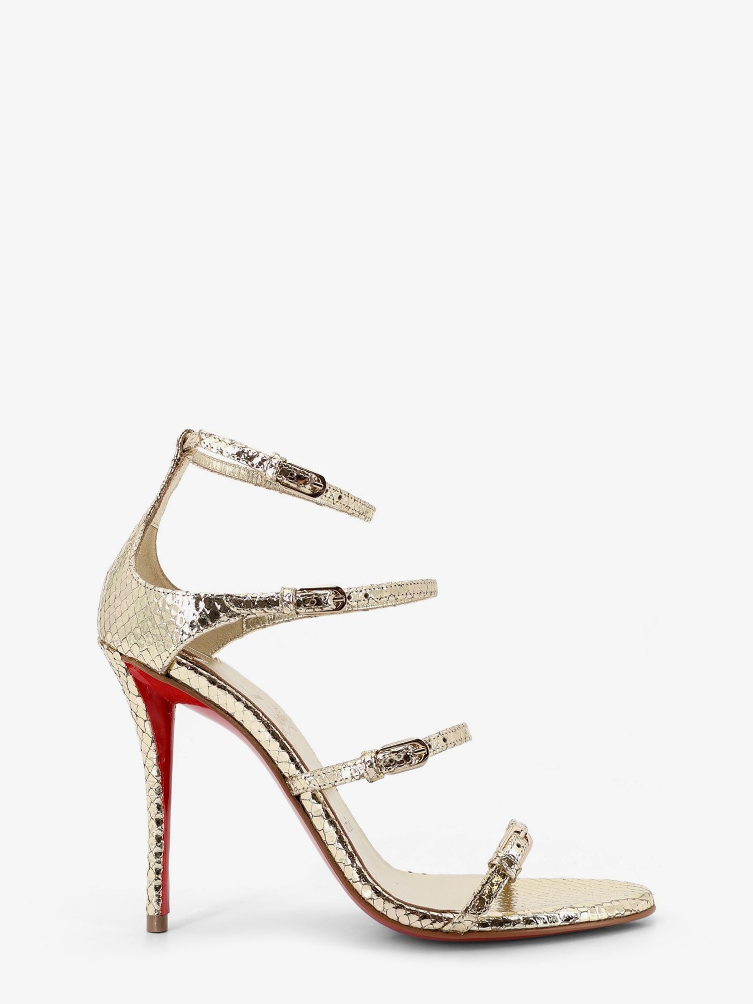 CHRISTIAN LOUBOUTIN Millenium 100 python leather sandals