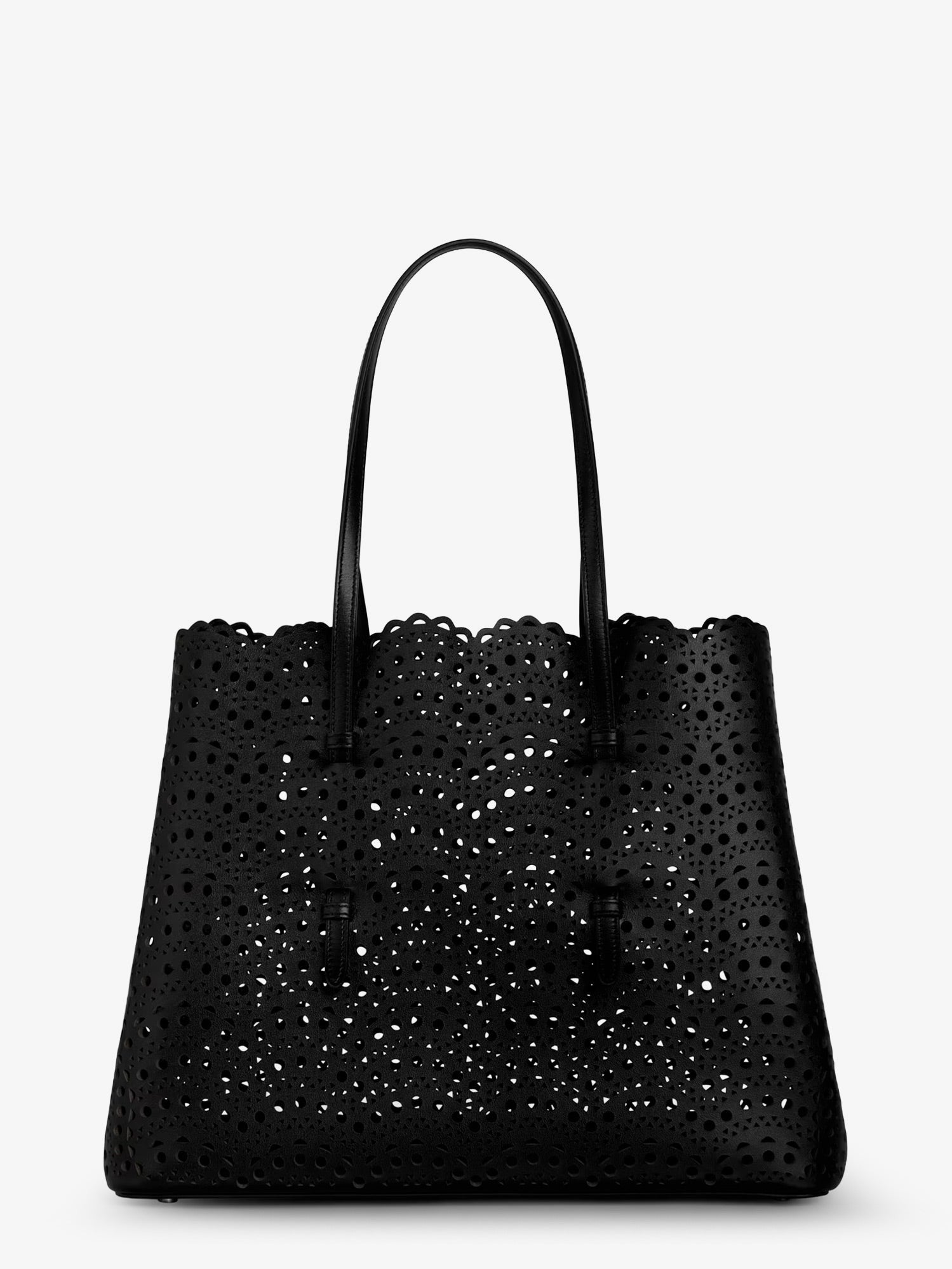 ALAIA - Mina 37 leather shoulder bag with Vienne motif