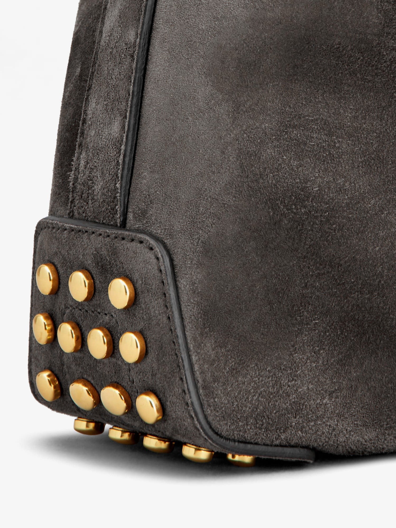 TOD'S - Mini Bag Metal Dots suede shoulder bag