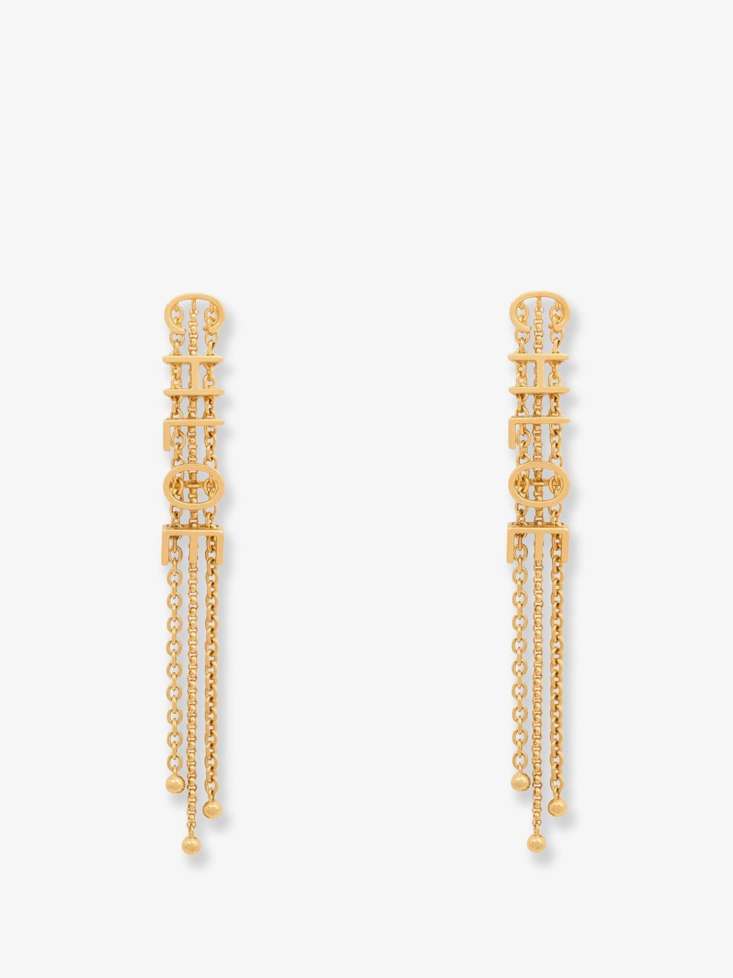 CHLOE' - Mini Belt brass earrings
