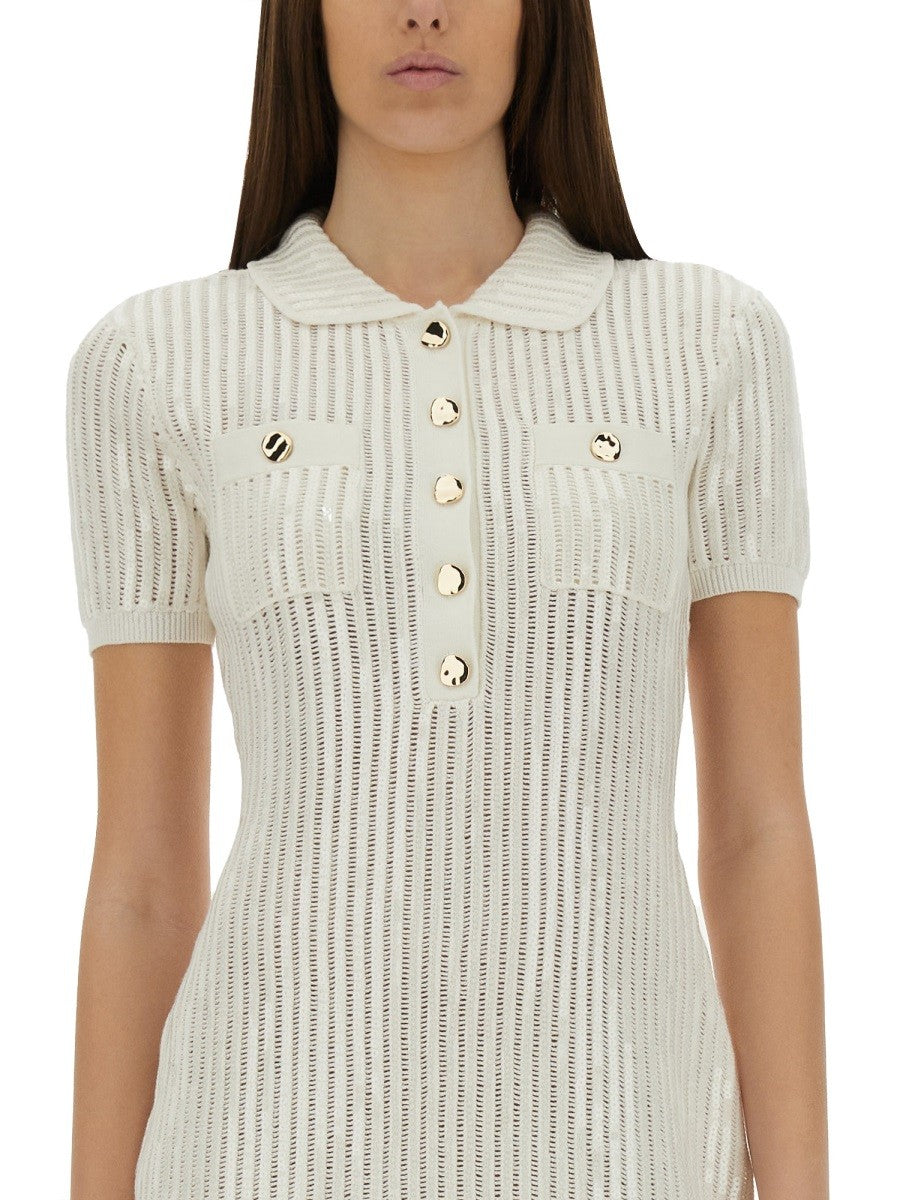 MINI CROCHET DRESS WITH SEQUINS