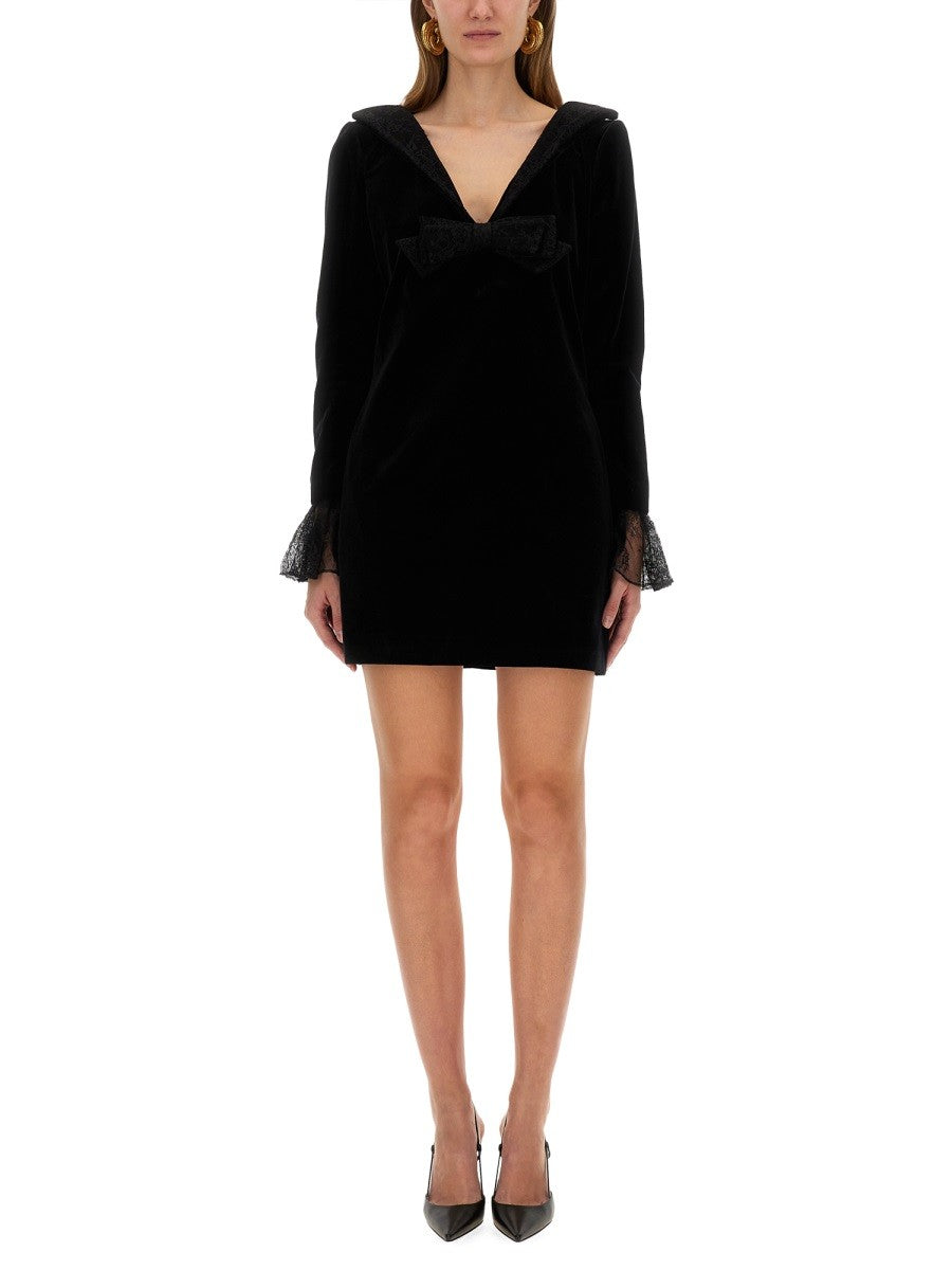 NINA RICCI - MINI DRESS WITH BOW mini-dress-with-bow_86f34ce1-6dab-4c3e-852c-be62193ced1f
