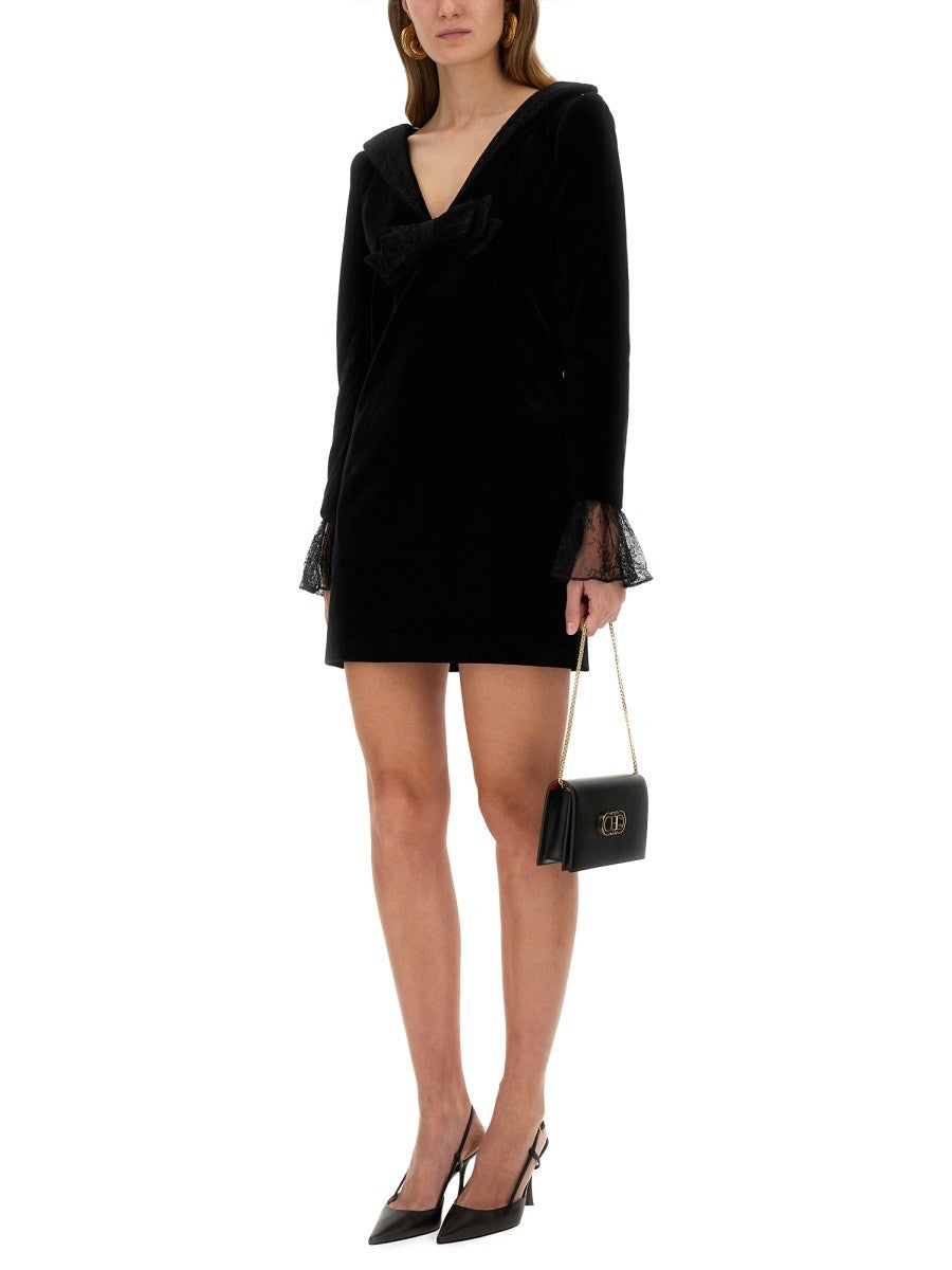 NINA RICCI - MINI DRESS WITH BOW mini-dress-with-bow_86f34ce1-6dab-4c3e-852c-be62193ced1f