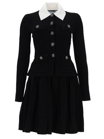 SELF-PORTRAIT - MINI DRESS WITH CONTRASTING COLLAR mini-dress-with-contrasting-collar_17198752-5c95-4f72-b4b7-6d8414ed283d