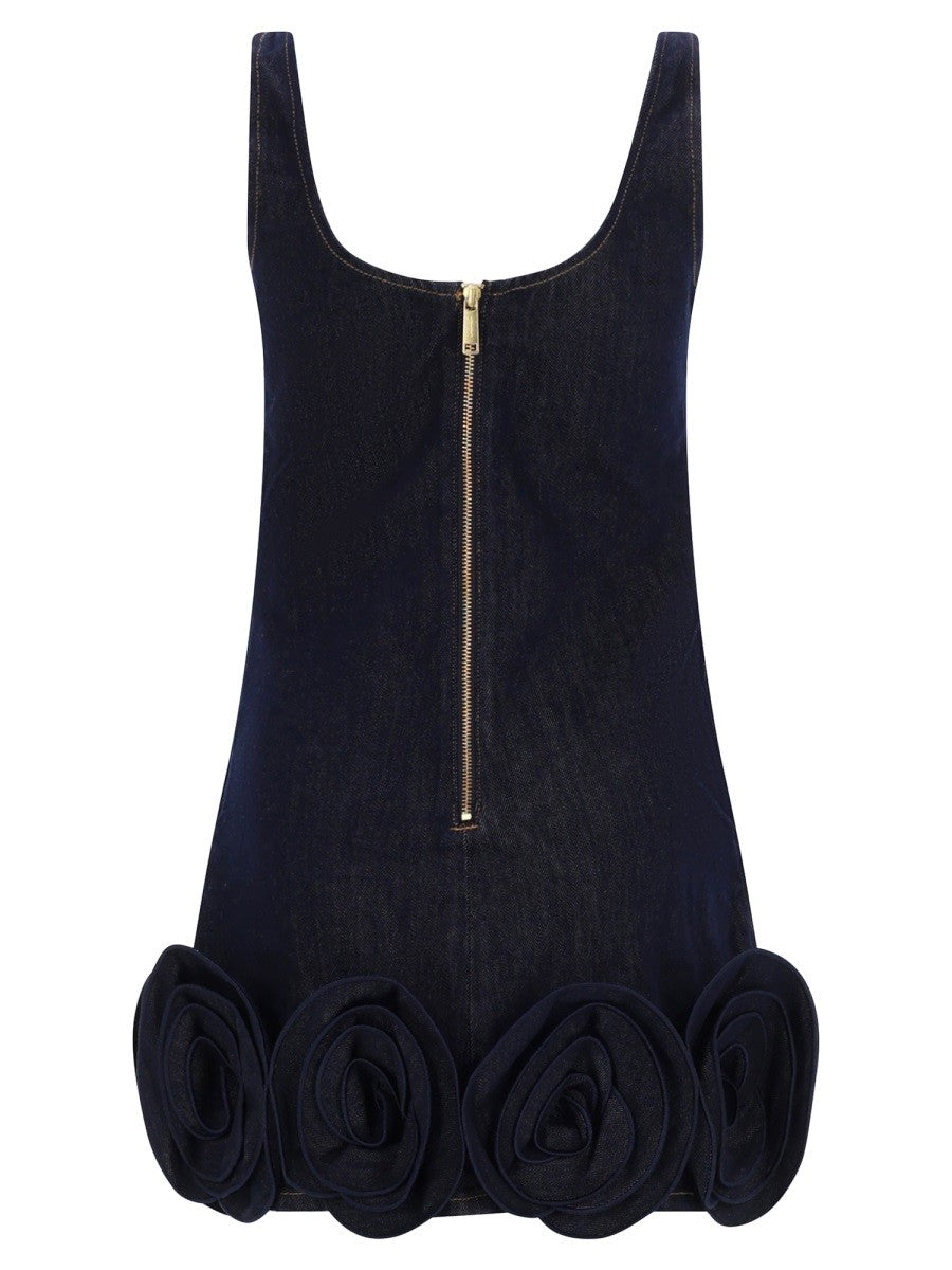 SELF-PORTRAIT - MINI DRESS WITH FLORAL DETAILS Blue 8