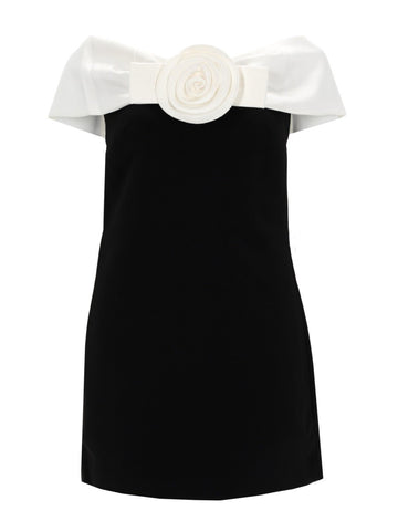 SELF-PORTRAIT - MINI DRESS WITH FLOWER DETAIL mini-dress-with-flower-detail
