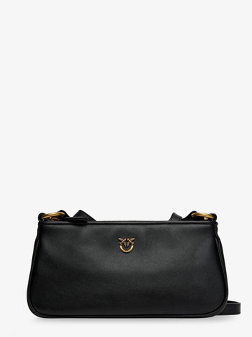 Pinko Mini Half Moon leather crossbody bag