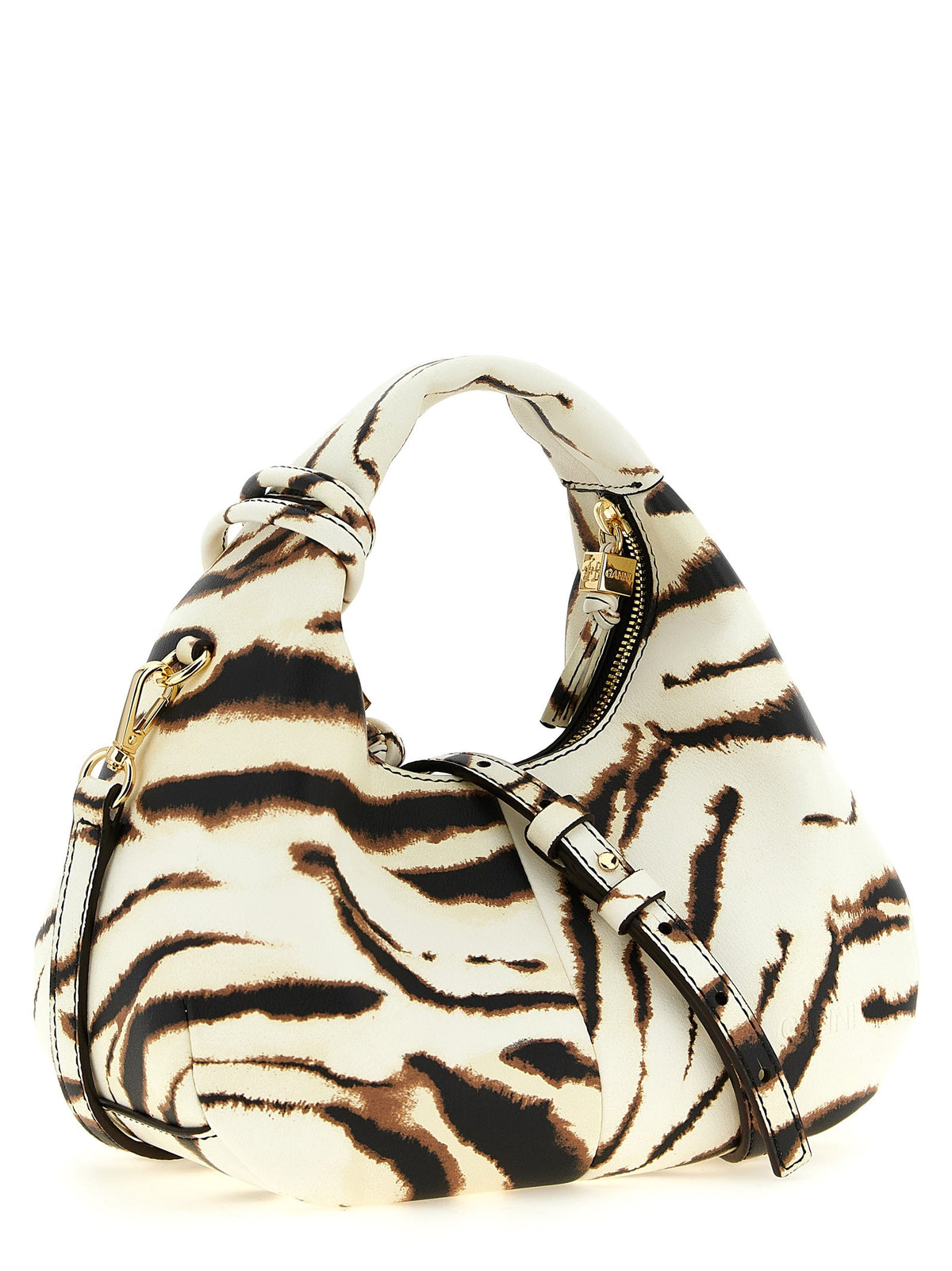 GANNI - 'Mini Hobo Zebra' handbag