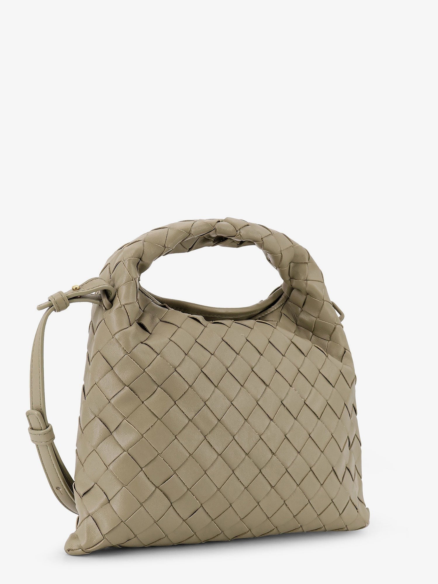 Mini Hop leather crossbody bag with Intrecciato pattern