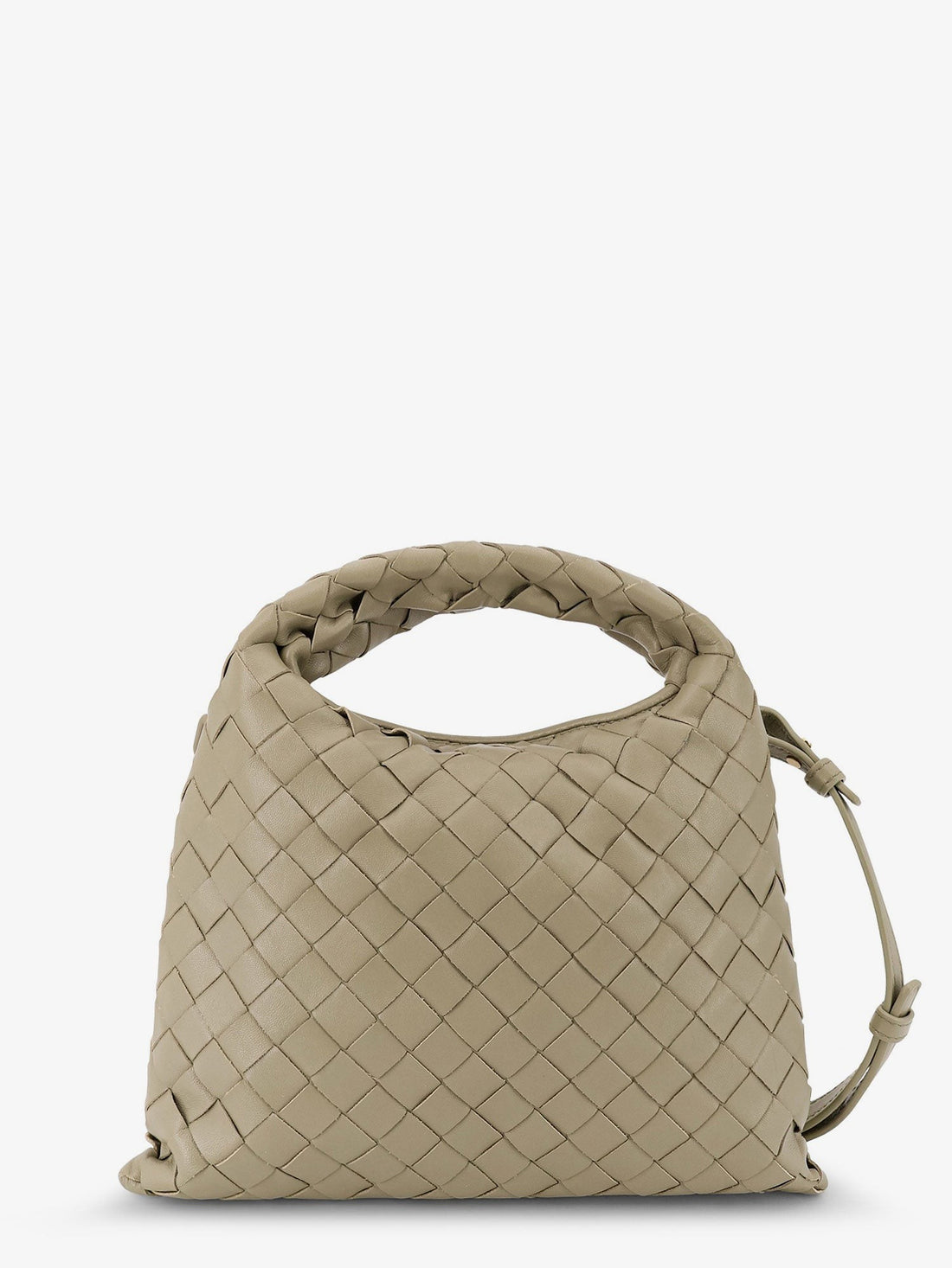 Mini Hop leather crossbody bag with Intrecciato pattern
